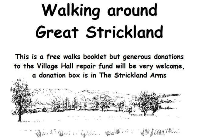 Countryside walking path near Great Strickland, walks from the cottage door