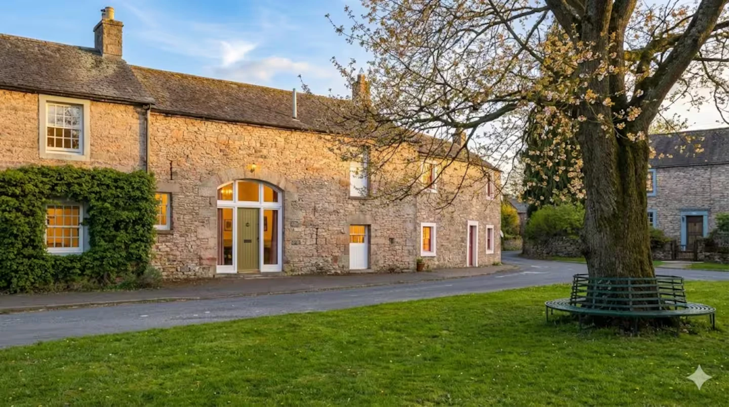 Maple Cottage exterior view, 17th-century barn conversion in Great Strickland near Penrith